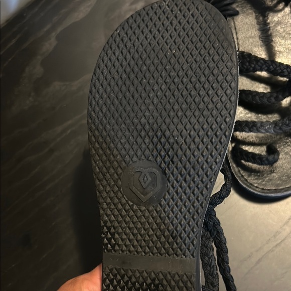 Bokyna black Flat Sandals with Cross Straps size 38 - Picture 4 of 5